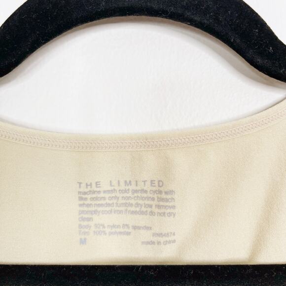 The Limited Medium M Ruffle Cream Nude Front Seamless Camisole Tank Top Stretch - Picture 5 of 5